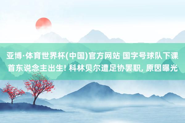 亚博·体育世界杯(中国)官方网站 国字号球队下课首东说念主出生! 科林贝尔遭足协罢职, 原因曝光
