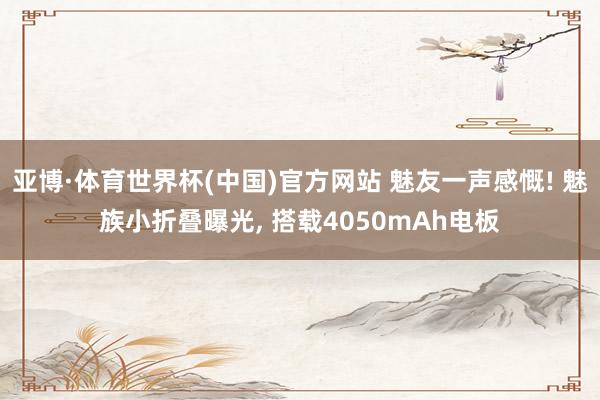亚博·体育世界杯(中国)官方网站 魅友一声感慨! 魅族小折叠曝光, 搭载4050mAh电板