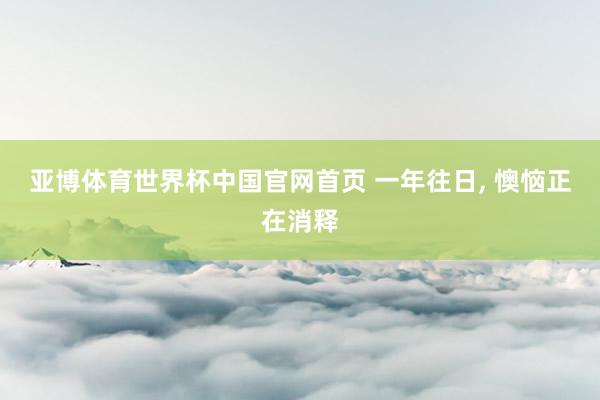 亚博体育世界杯中国官网首页 一年往日, 懊恼正在消释