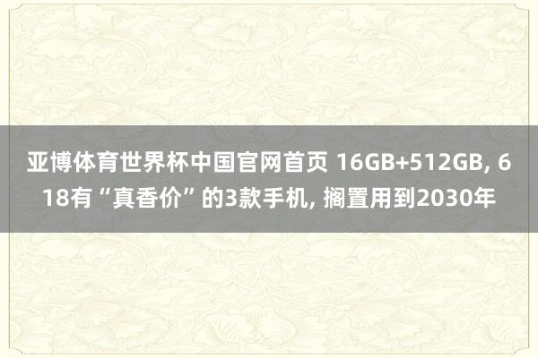 亚博体育世界杯中国官网首页 16GB+512GB， 618有“真香价”的3款手机， 搁置用到2030年