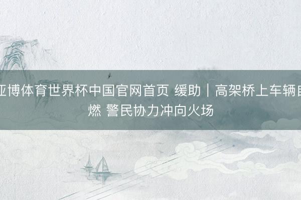 亚博体育世界杯中国官网首页 缓助|高架桥上车辆自燃 警民协力冲向火场
